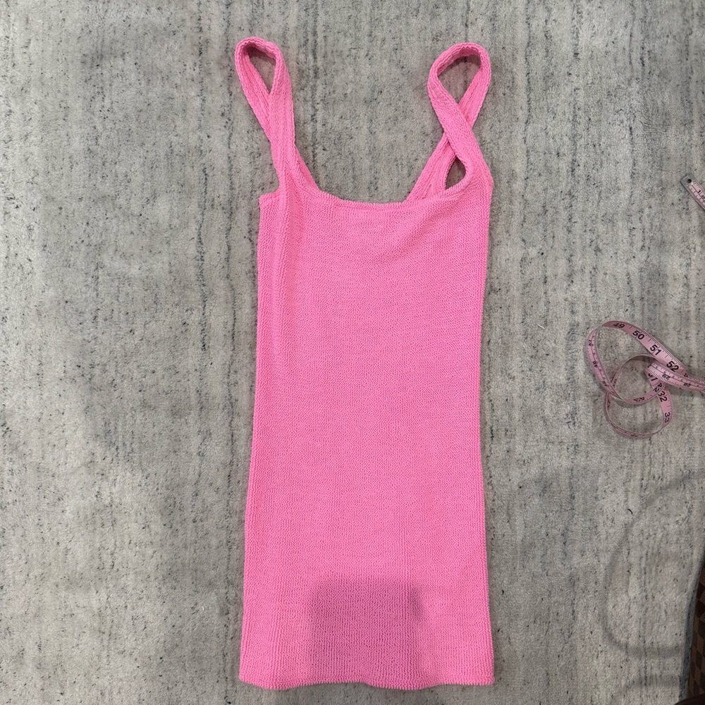 Hunza G hot pink dress one size